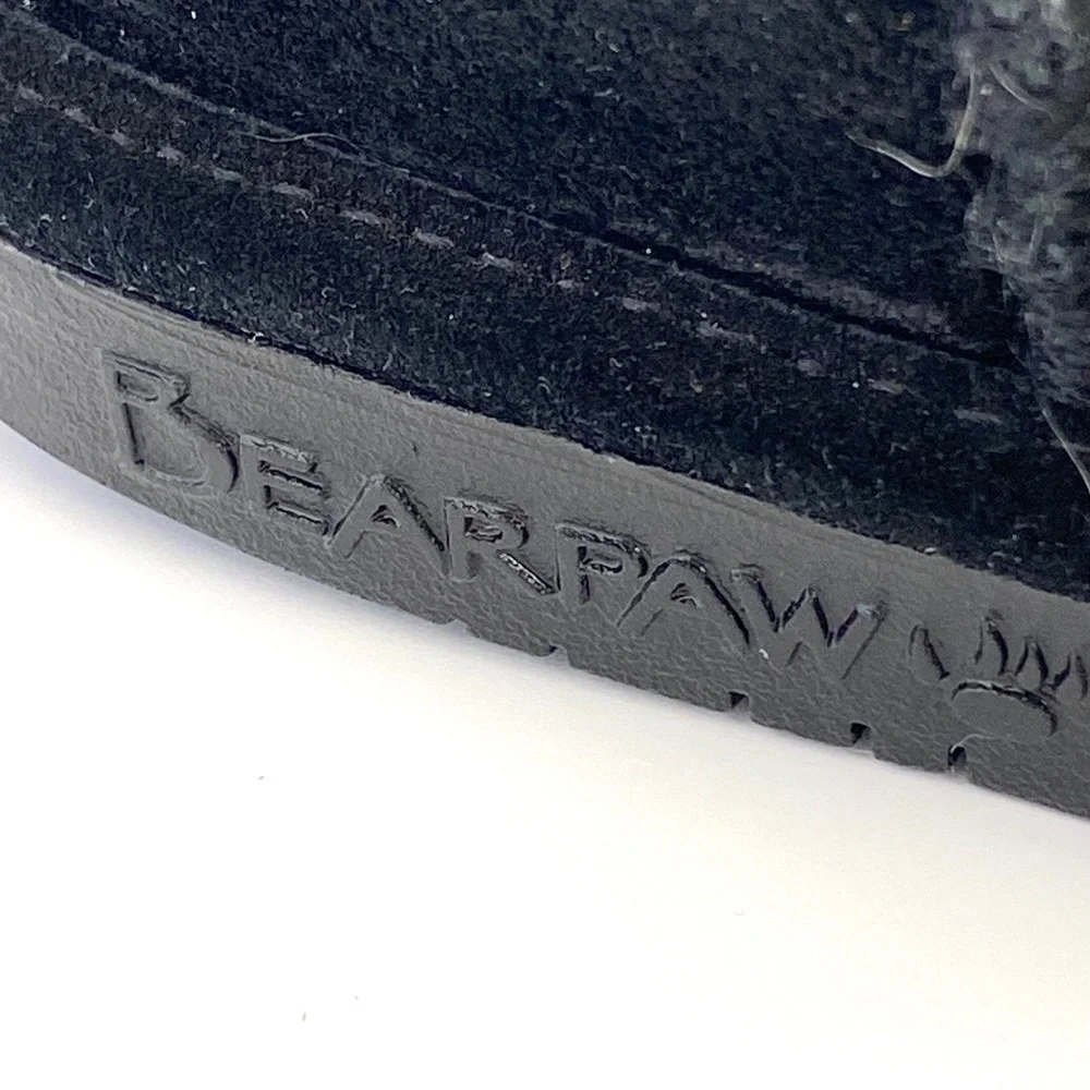 BearPaw Women’s Black Emma Tall Suede/Sheepskin Boot